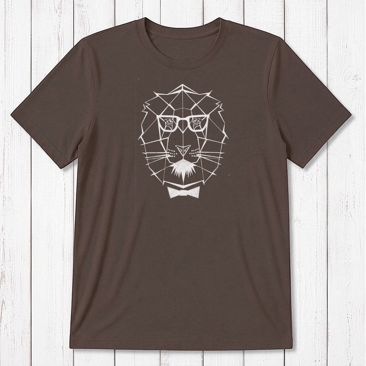 Geometric Lion T-Shirt for Men - Men’s Bamboo & Organic Cotton Graphic T-Shirt - Uni-T