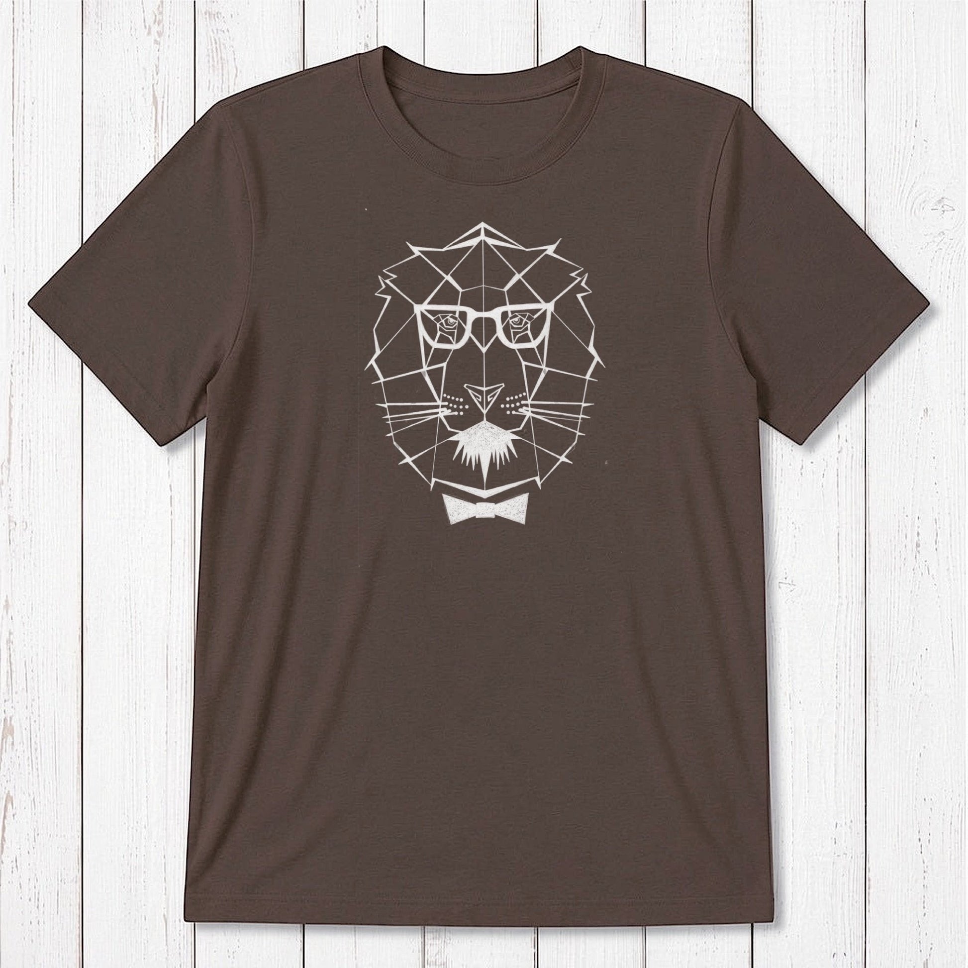 Geometric Lion T-Shirt for Men - Men’s Bamboo & Organic Cotton Graphic T-Shirt - Uni-T
