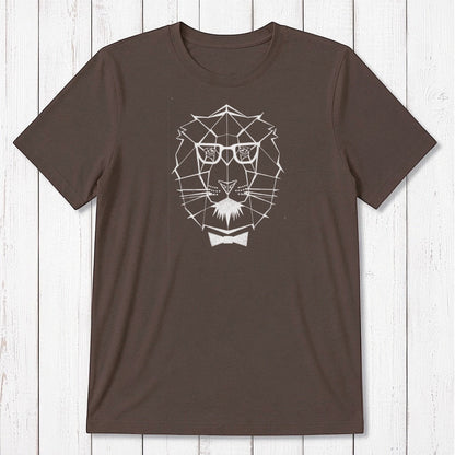 Geometric Lion T-Shirt for Men - Men’s Bamboo & Organic Cotton Graphic T-Shirt - Uni-T