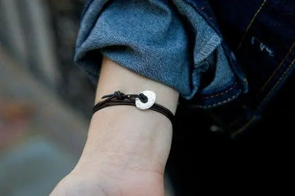 Pink Leather Silver/Gold Wrap Bracelet - One Size fits all - Uni-T