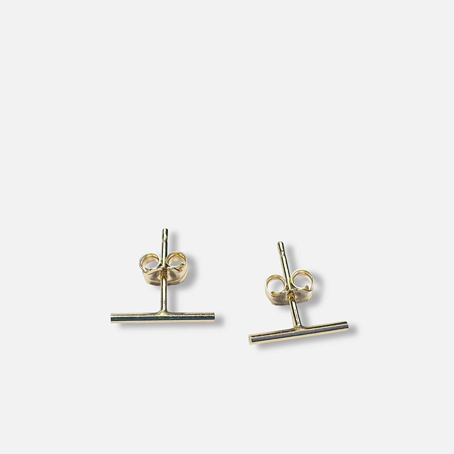 Gold bar stud earrings for jewelry