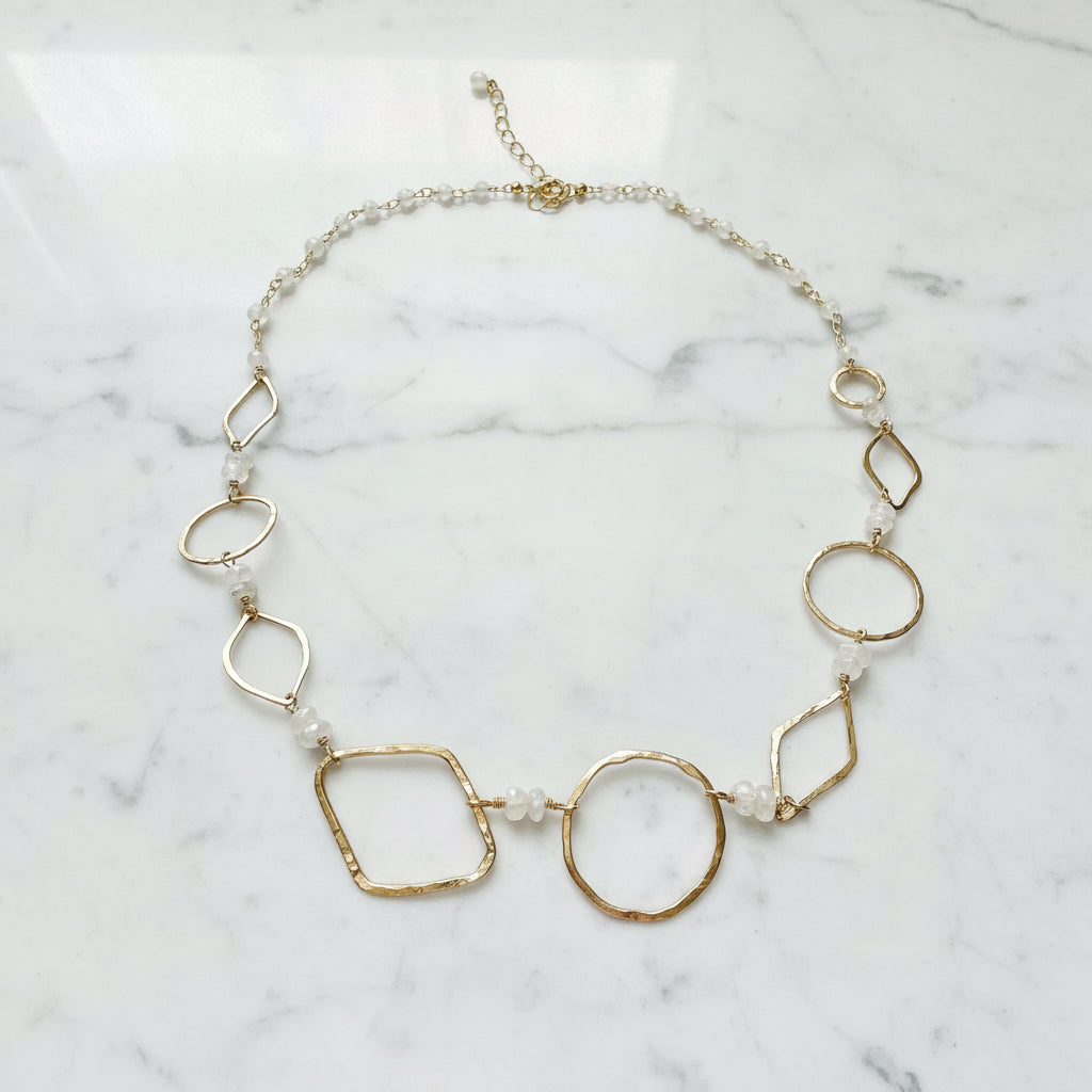 Gold Fill and and Moonstone Necklace