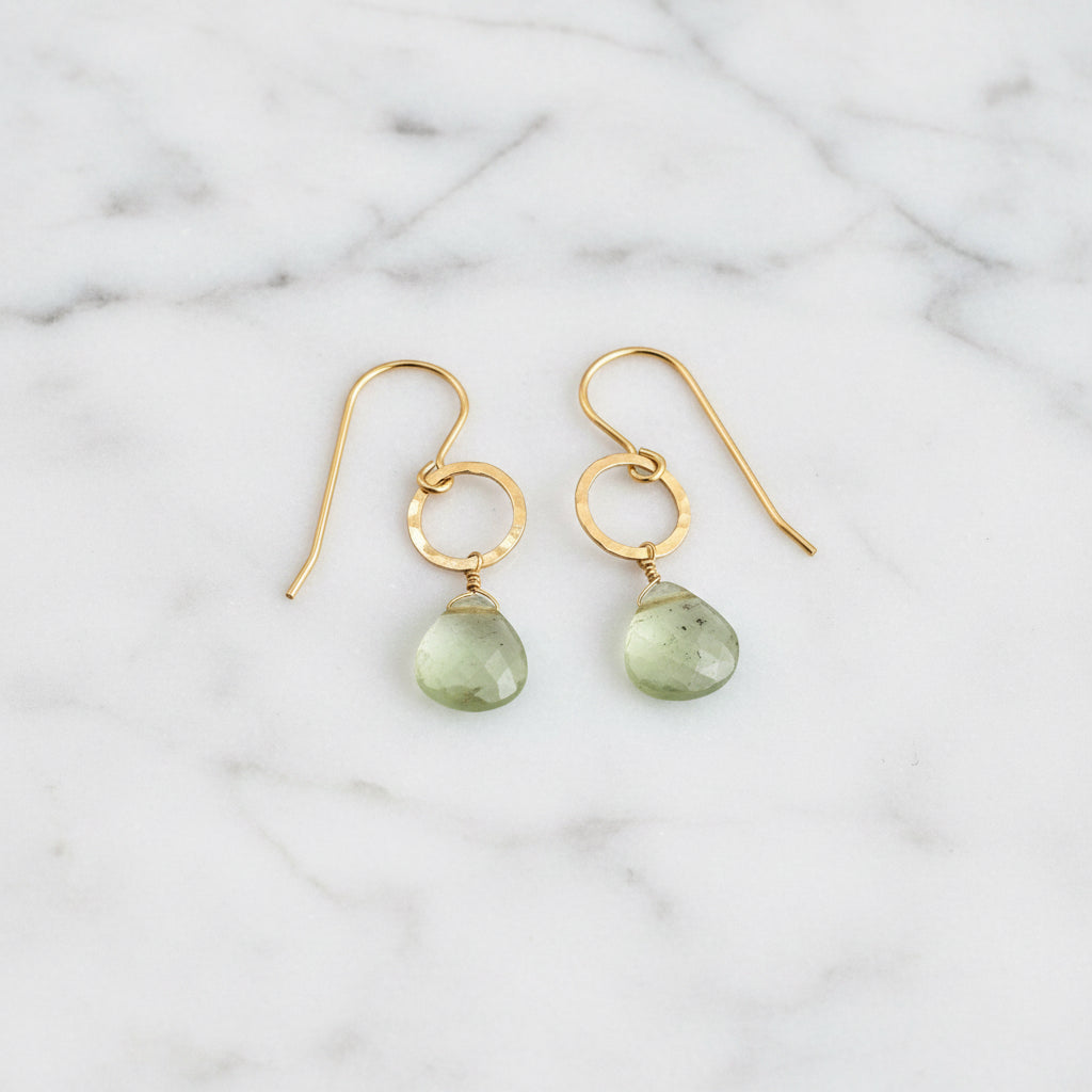 Circle Earrings-Fluorite