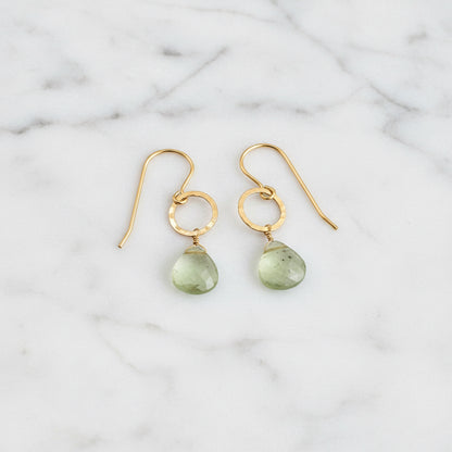 Circle Earrings-Fluorite