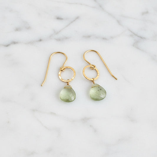 Circle Earrings-Fluorite