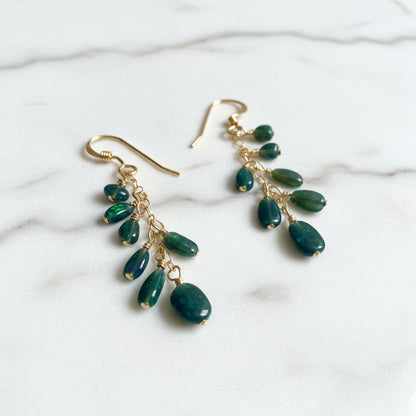 Cascading Opal Earrings/Green Blue Opal Earrings* Janine Design