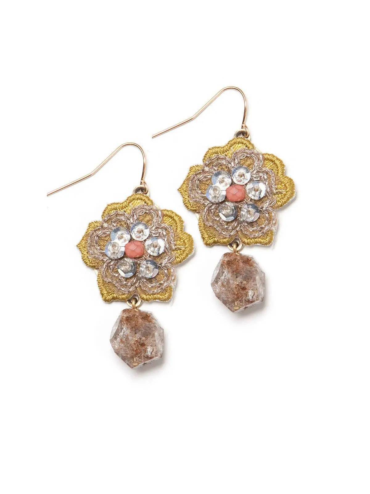 Guilded Geranium Earrings Elements Jill Schwartz