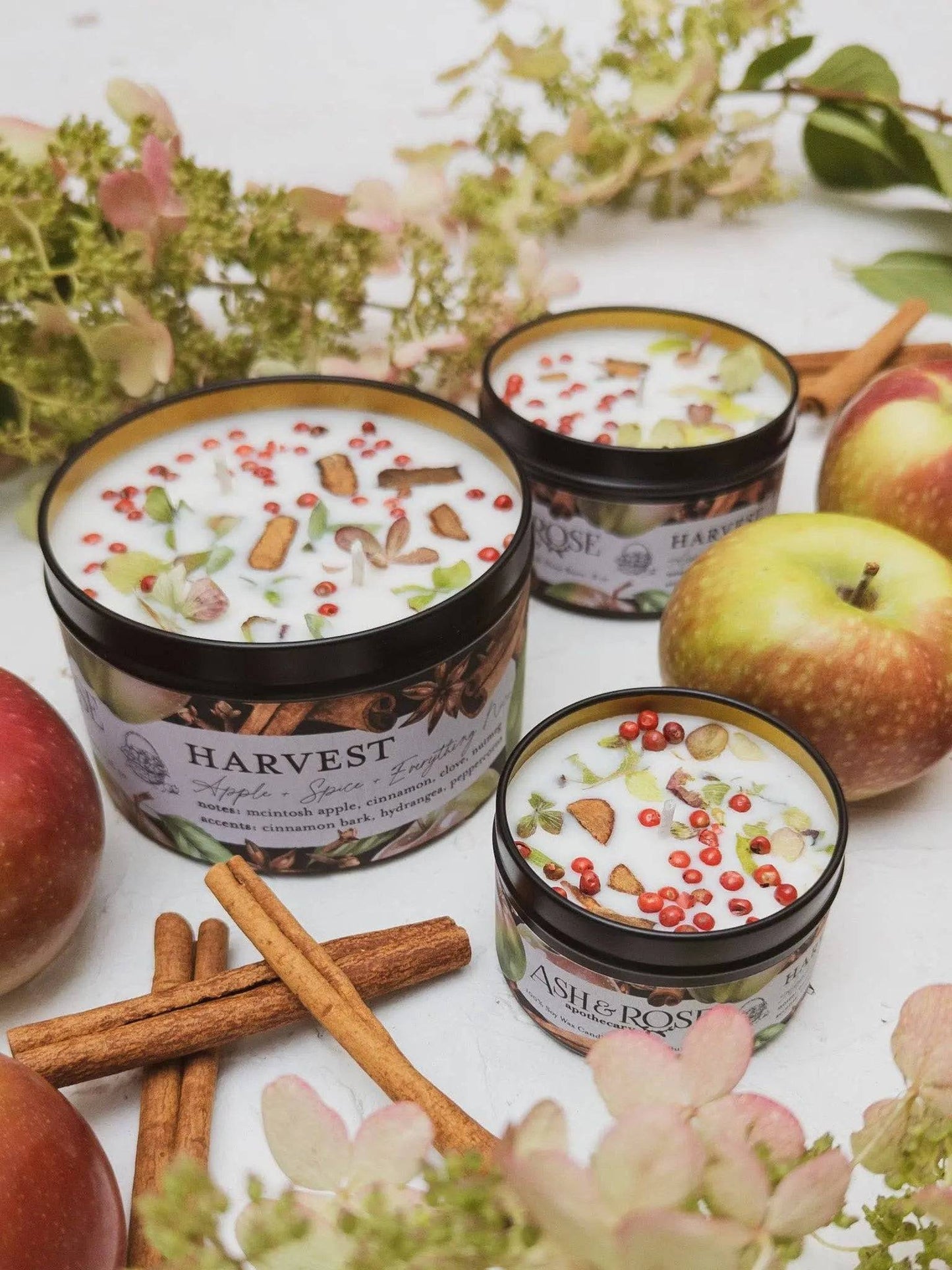 HARVEST Apple Spice Candle Ash & Rose