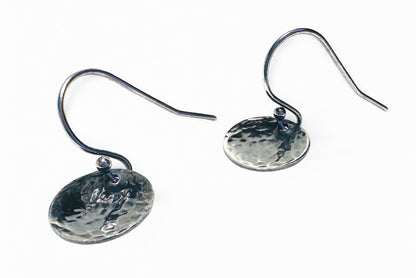 Silver Disk Earrings/Moon Earrings*