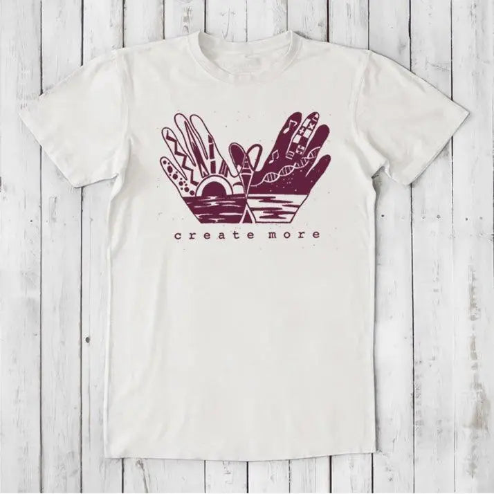 Men's Hand Art T-shirt - Creative Graphic Expression