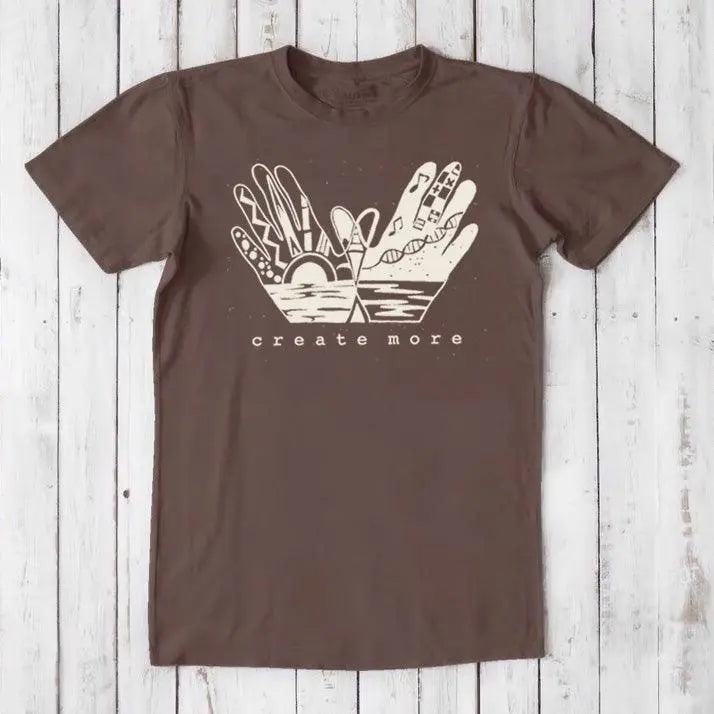 Men's Hand Art T-shirt - Creative Graphic Expression