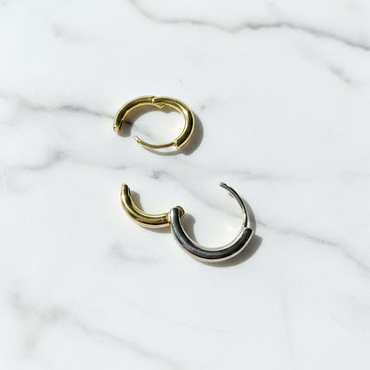 Gold Huggie Hinge Hoops