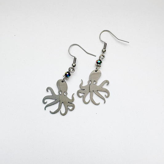 Stainless Steel Octopus Earrings