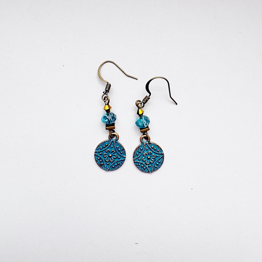 Patina Round Earrings