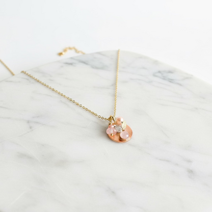 Heart Charm Rose Quartz Necklace*