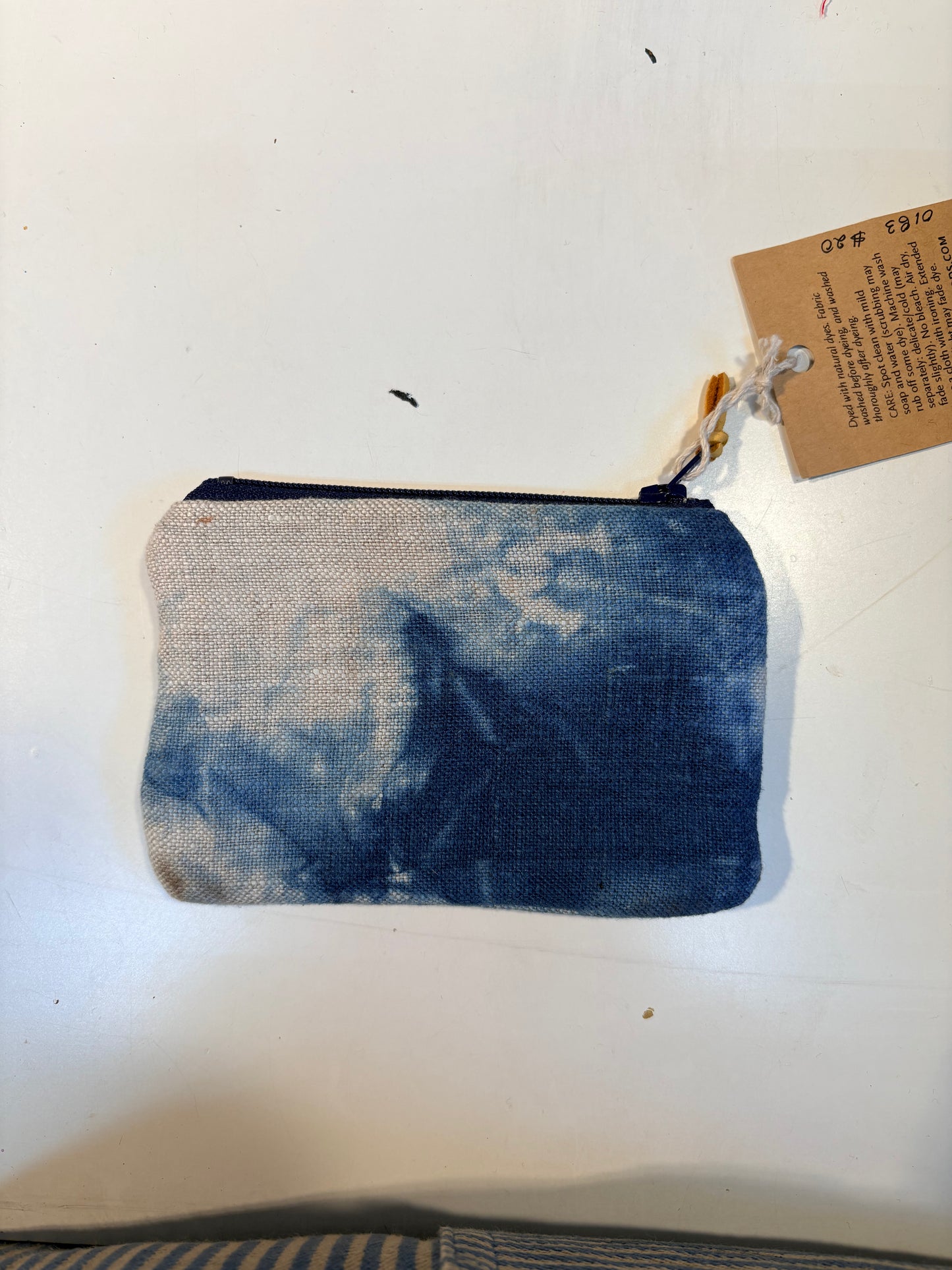 Shibori Indigo Linen Coin Purse