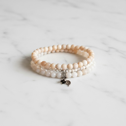 Light Gemstone Stretch Bracelets