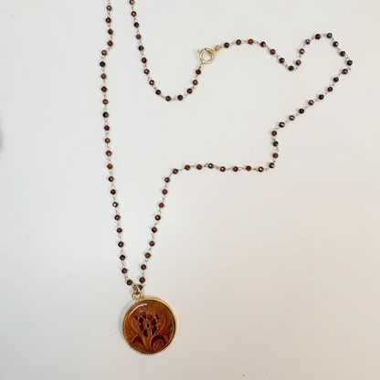 Brocade Glass & 14K Gold Fill Necklace (Copy)