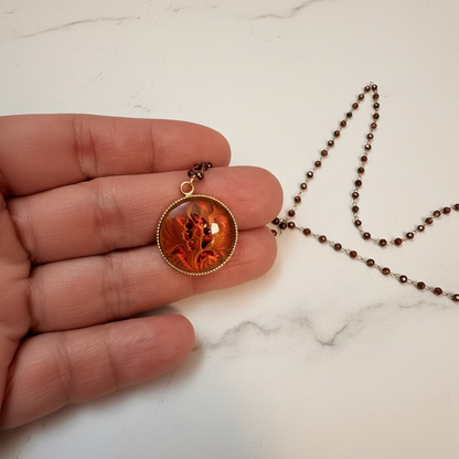 Brocade Glass & 14K Gold Fill Necklace (Copy)
