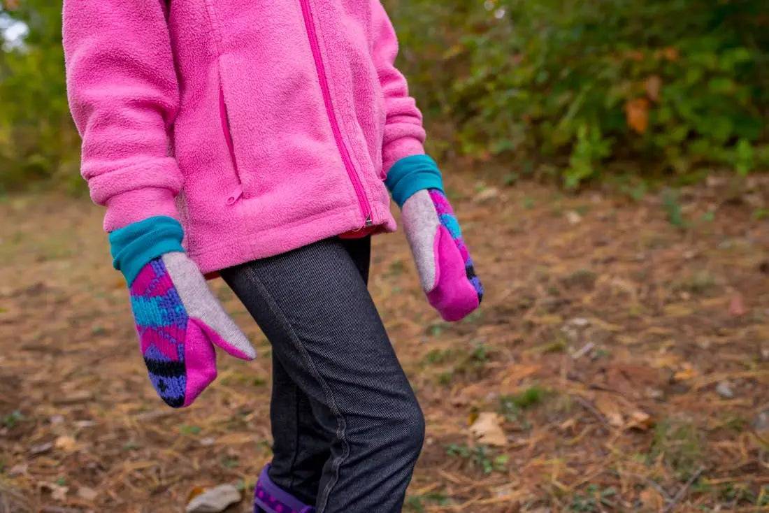 Kid's Mittens - Small boys & girls, Large boys & girls Jack and Mary Designs