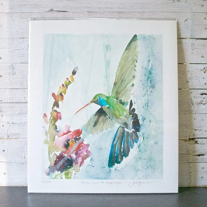 Kolibri and the Snap Dragon - Giclee Print - Uni-T
