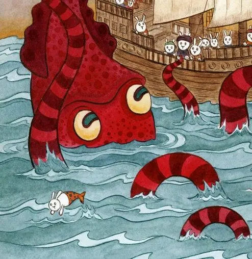 Kraken Giant Squid Pirate Ship Art Print