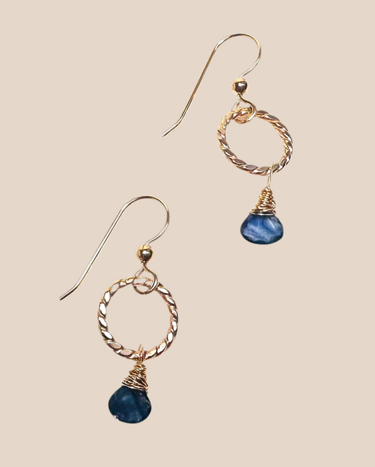 Kyanite Twist Earrings/ Kyanite Drop Earrings*