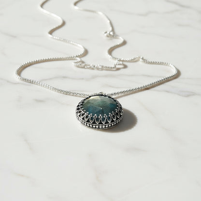Labradorite Medallion Necklace* Janine Gerade
