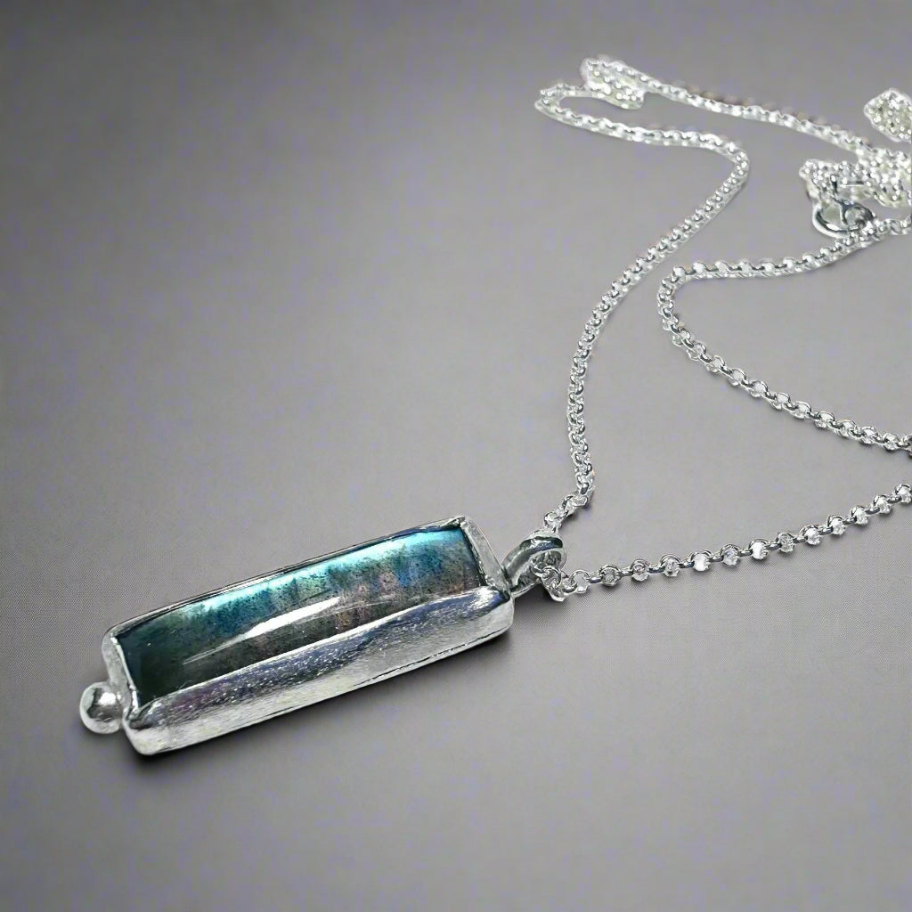 Labradorite bar Necklace* Janine Gerade
