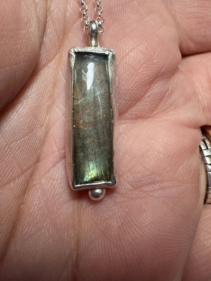Labradorite bar Necklace* Janine Gerade