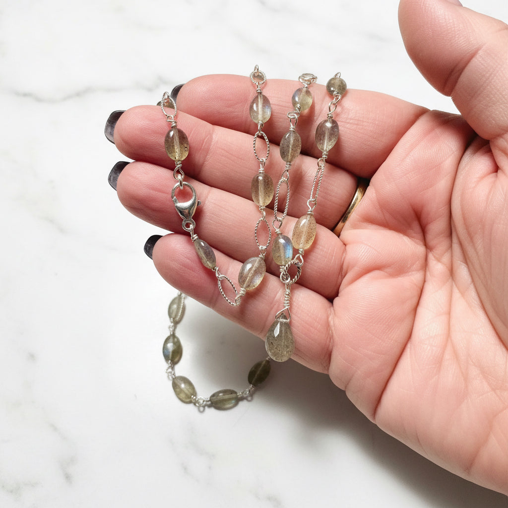 Labradorite Link Chain Necklace
