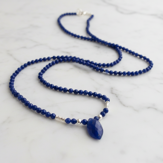 Lapis Beaded Necklace, Gemstone Necklace* Janine Gerade