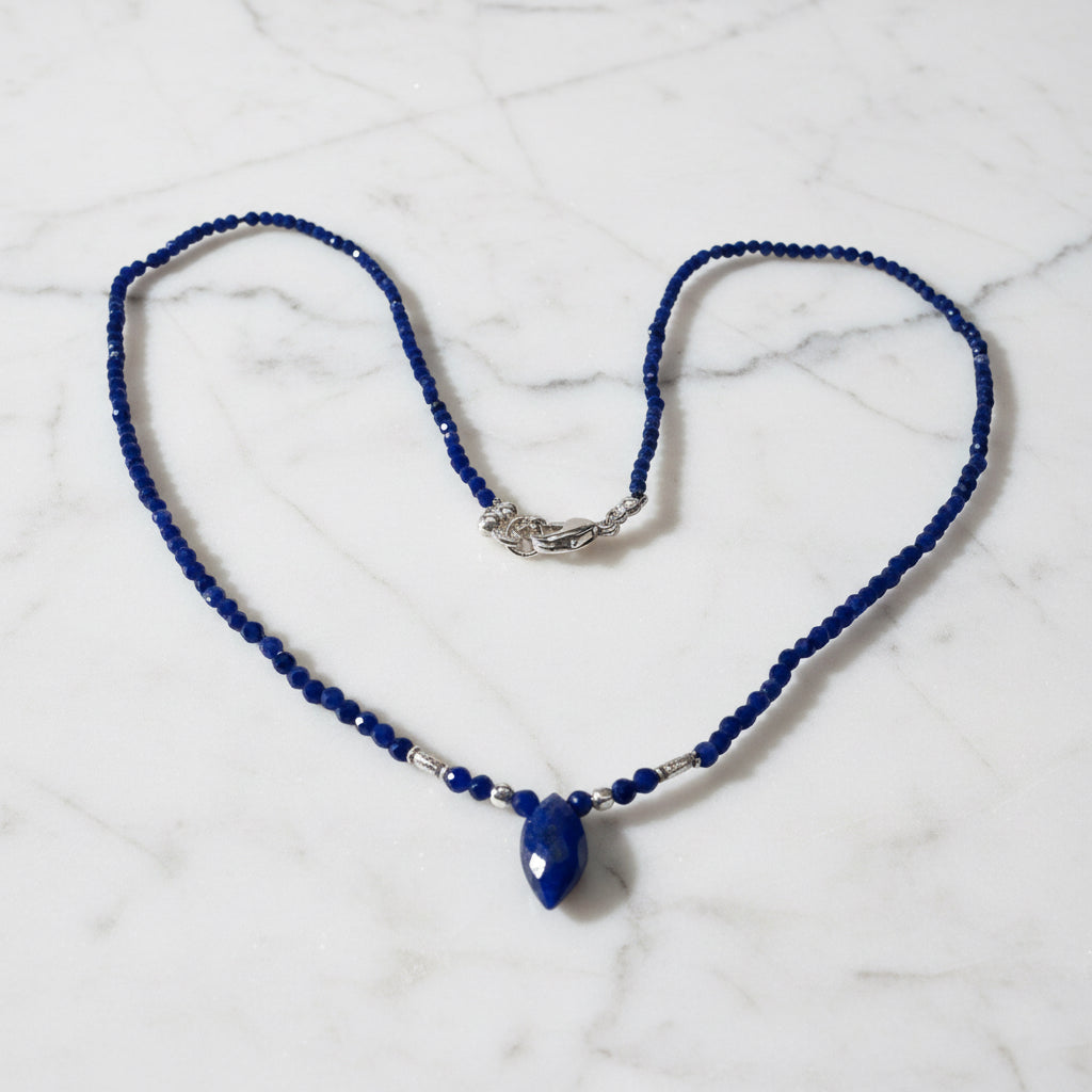 Lapis Beaded Necklace, Gemstone Necklace* Janine Gerade
