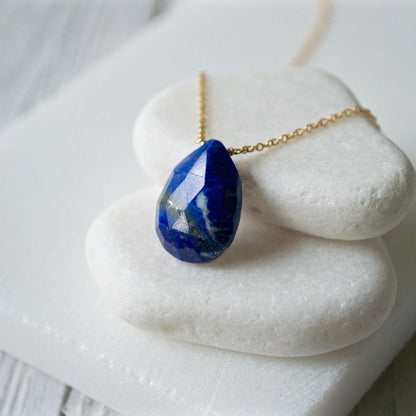 Lapis & Gold Fill Necklace - Uni-T