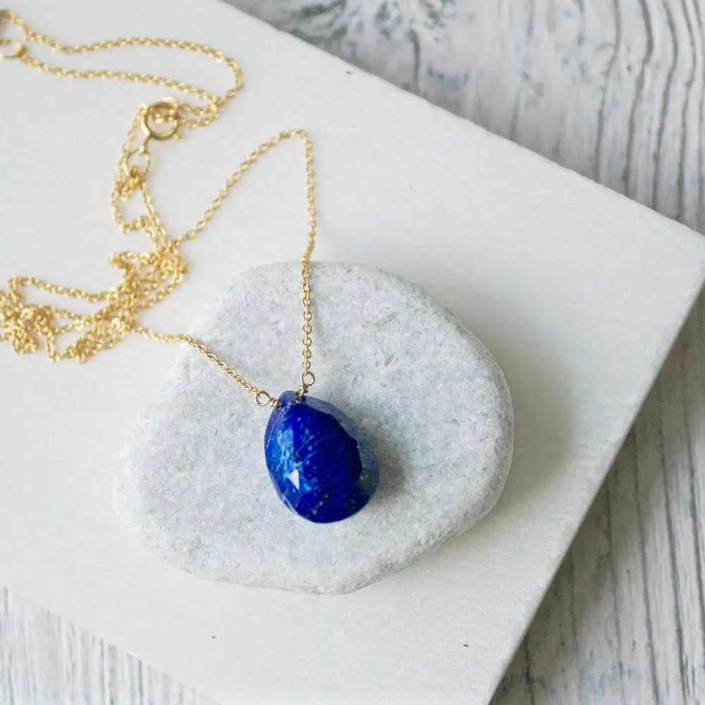 Lapis & Gold Fill Necklace - Uni-T