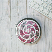 Large Hand Painted Mandala Stone - Pink