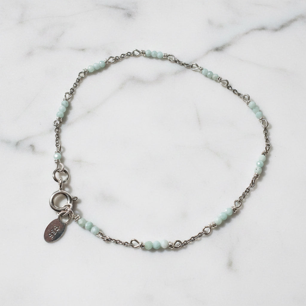 Dainty Larimar Gemstone Bracelet