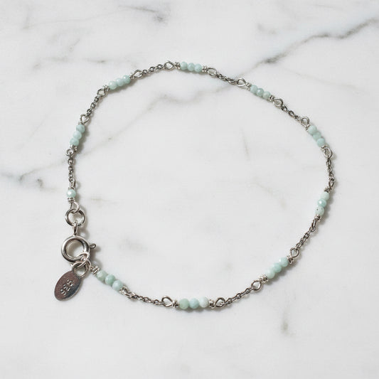 Dainty Larimar Gemstone Bracelet