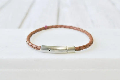 Leather Bangle with Magnet Clasp | Unisex Bracelet - Uni-T