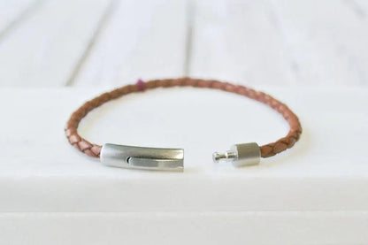 Leather Bangle with Magnet Clasp | Unisex Bracelet - Uni-T