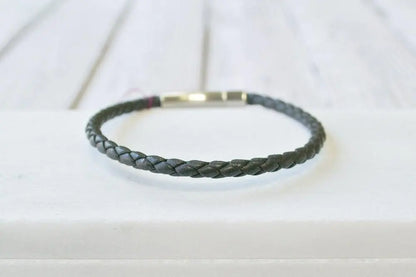 Leather Bangle with Magnet Clasp | Unisex Bracelet - Uni-T
