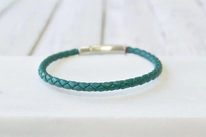 Leather Bangle with Magnet Clasp | Unisex Bracelet - Uni-T