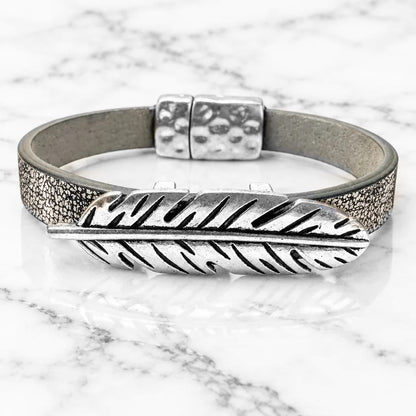 Men’s/Unisex, Leather Magnet Bracelet