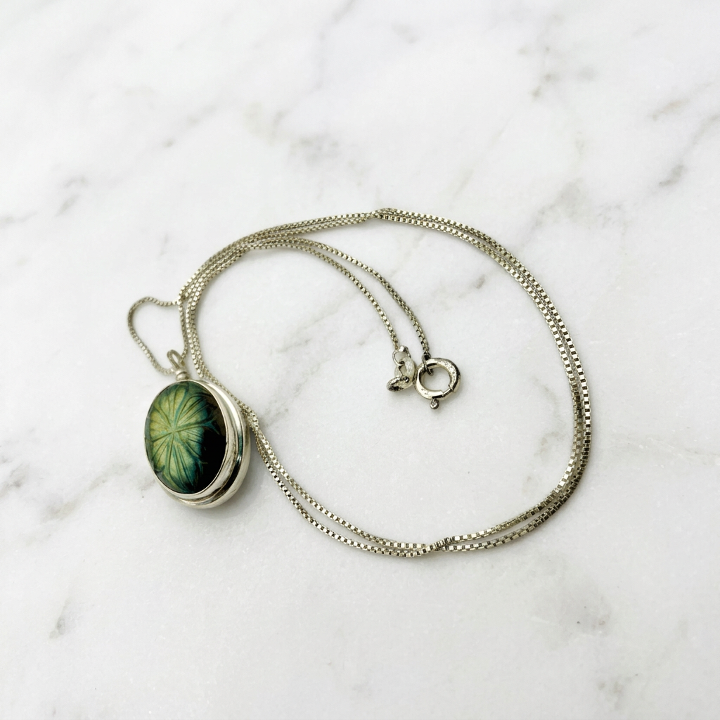 Long Labradorite Carved Necklace