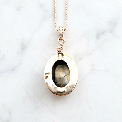 Long Labradorite Carved Necklace