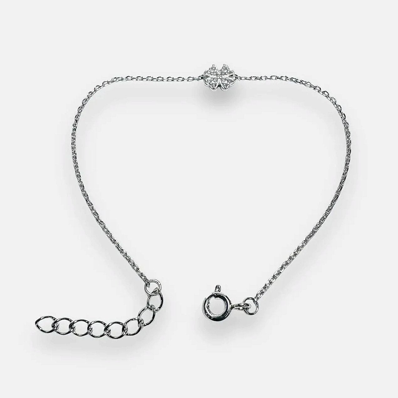 Lucky Clover Silver Chain Bracelet* Janine Gerade