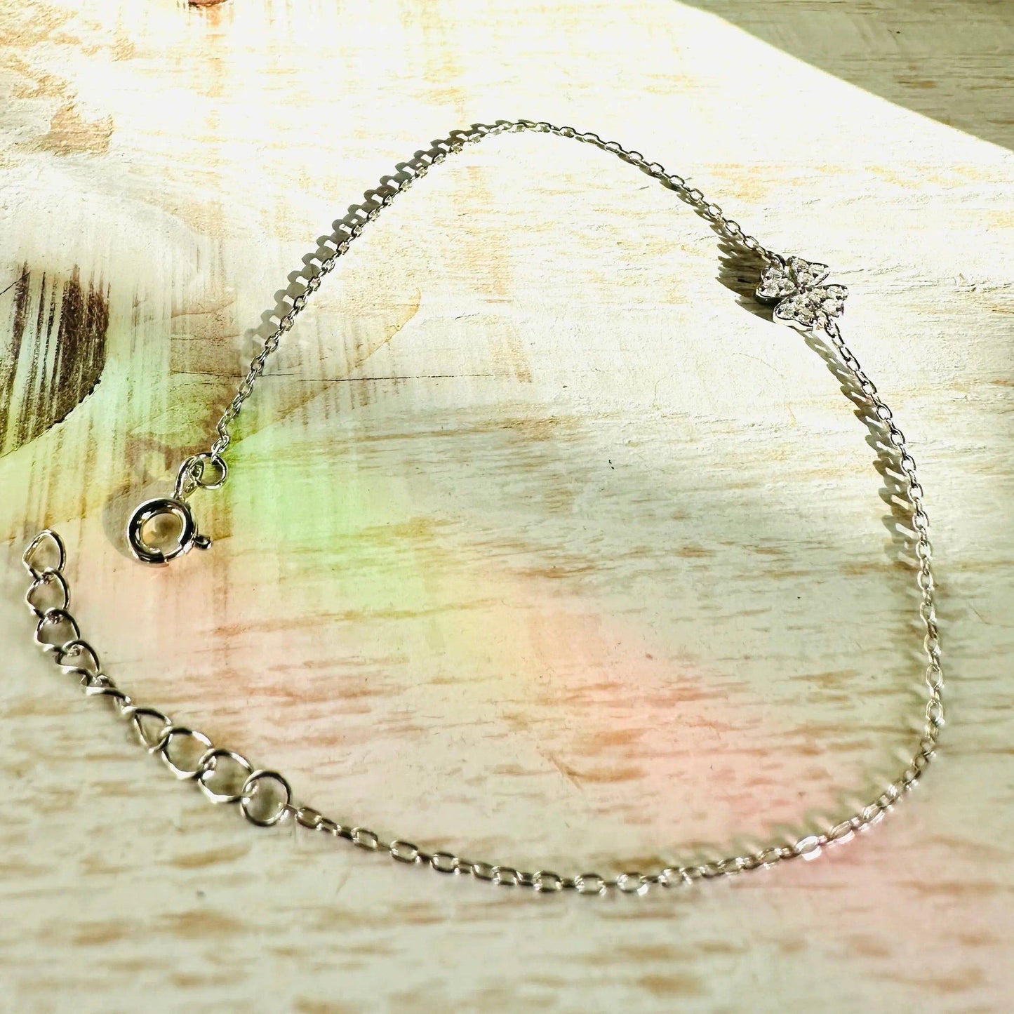 Lucky Clover Silver Chain Bracelet* Janine Gerade