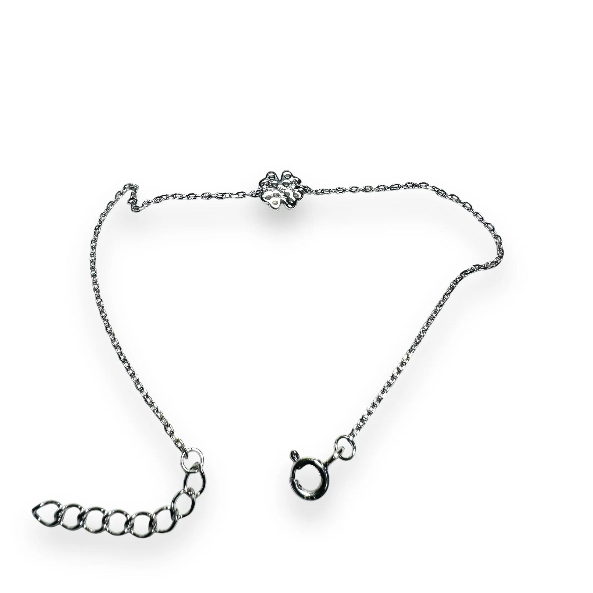 Lucky Clover Silver Chain Bracelet* Janine Gerade