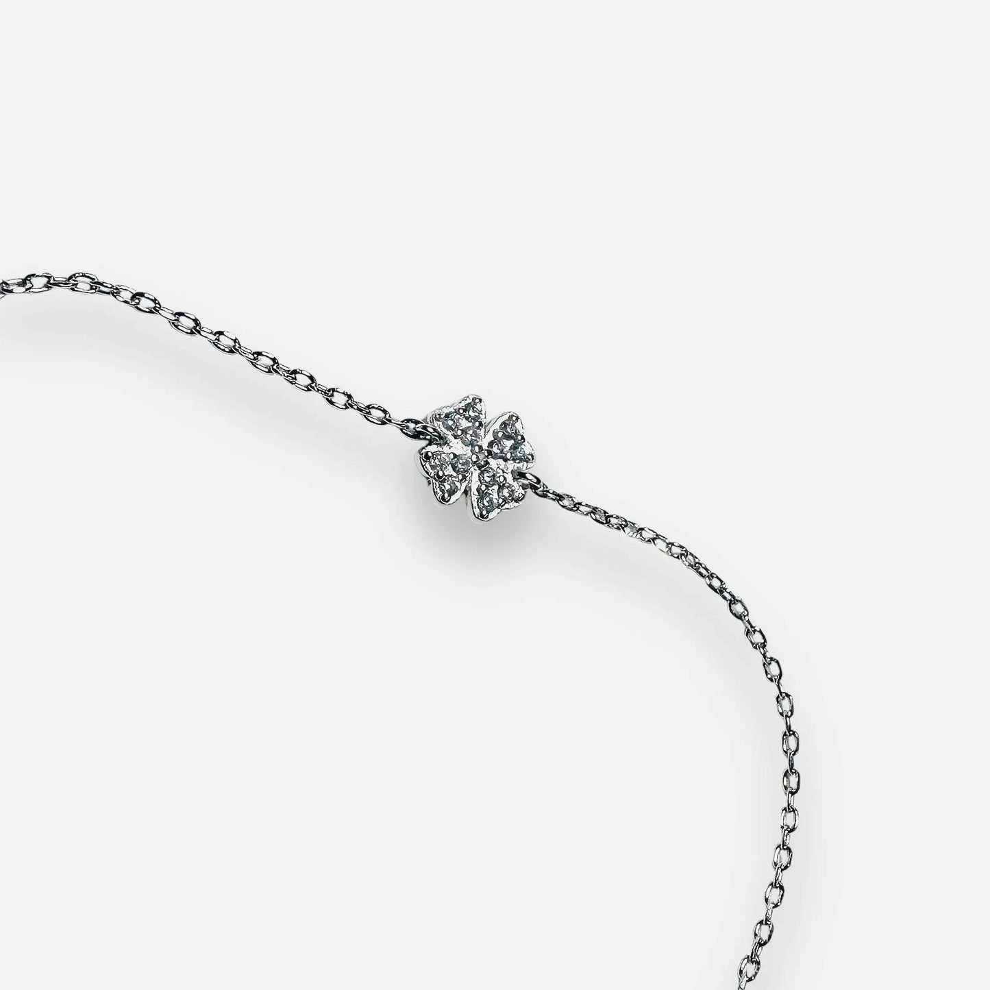 Lucky Clover Silver Chain Bracelet* Janine Gerade
