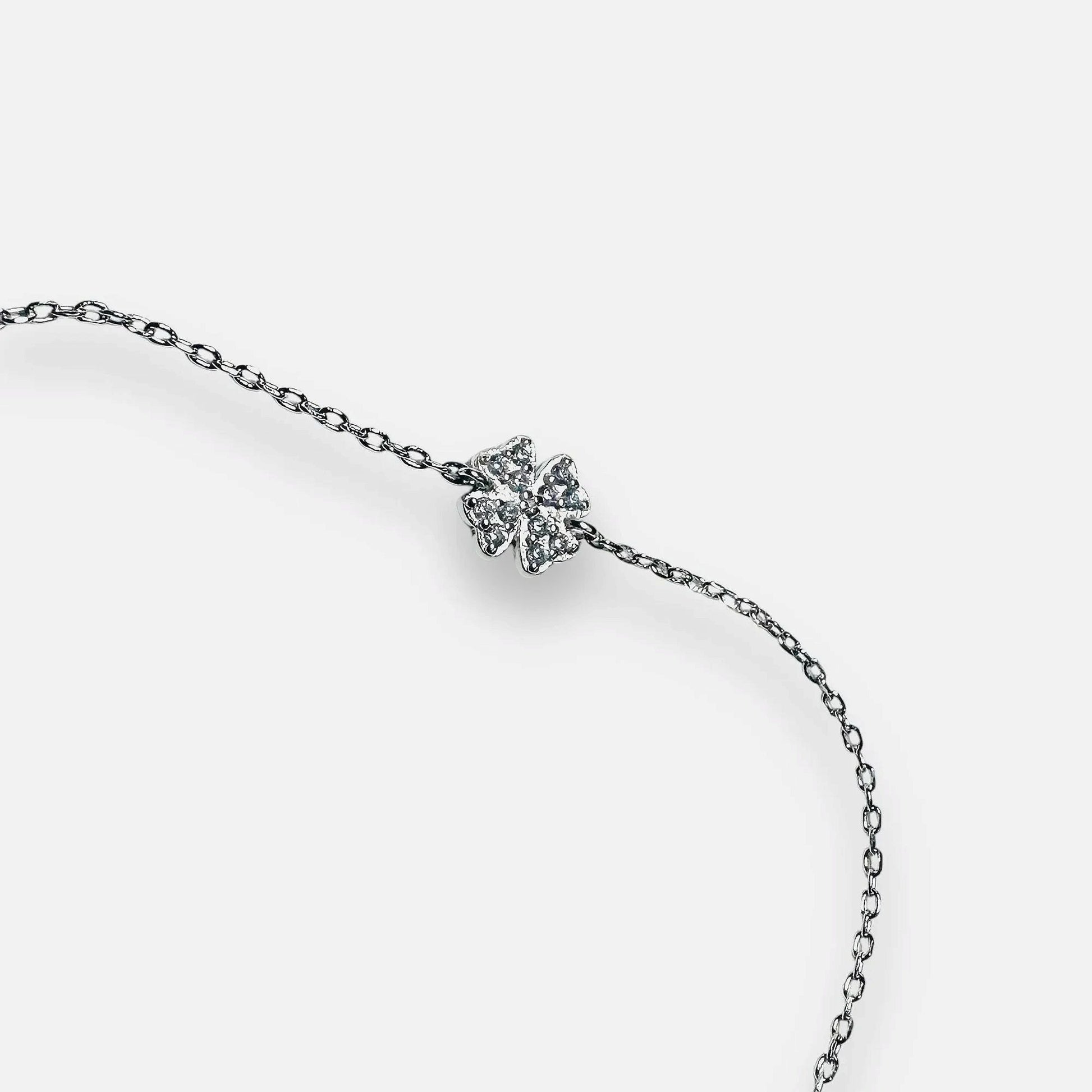 Lucky Clover Silver Chain Bracelet* Janine Gerade